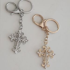 Cross Bag Charm Or Key Ring..New In Packaging! Great Stocking Stuffers!
